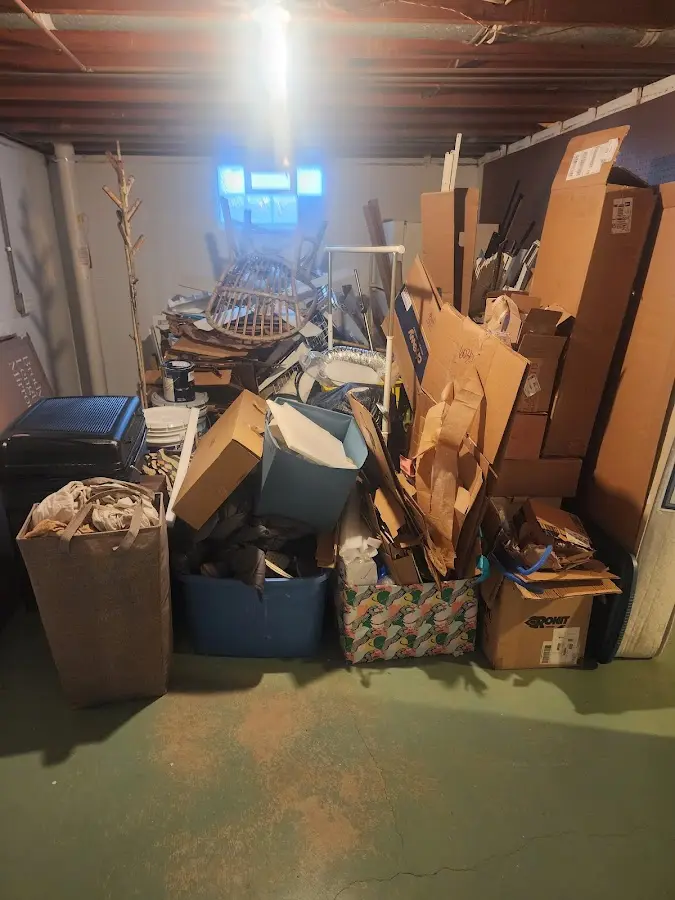 Roll-off dumpster container at job site for 6 Yard Dumpster Rental in Manassas Park